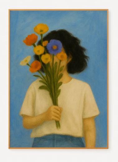 Quadro Decorativo Entre Flores